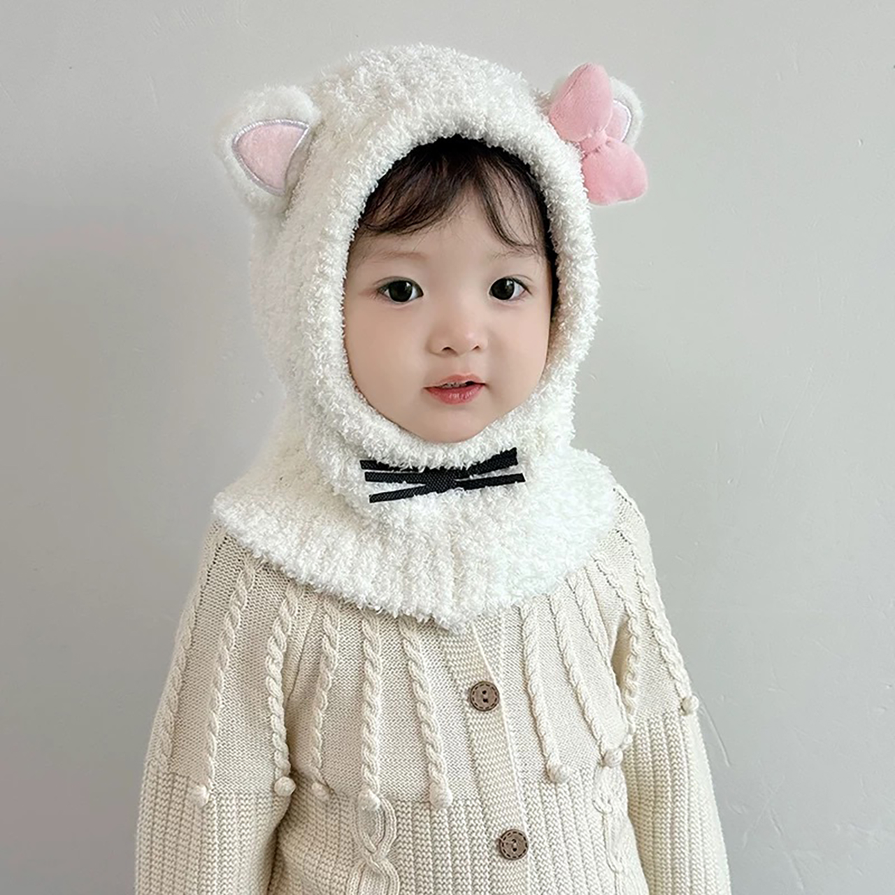 Knit Beanie Hat Warm - Cartoon Children Balaclava Headgear Winter Warm