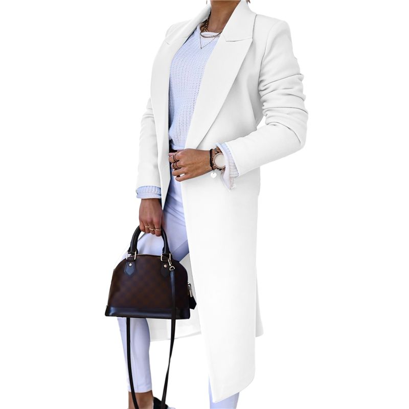 Wool Coat Peacoat - A24F-Women Long Wool Coats For Fall