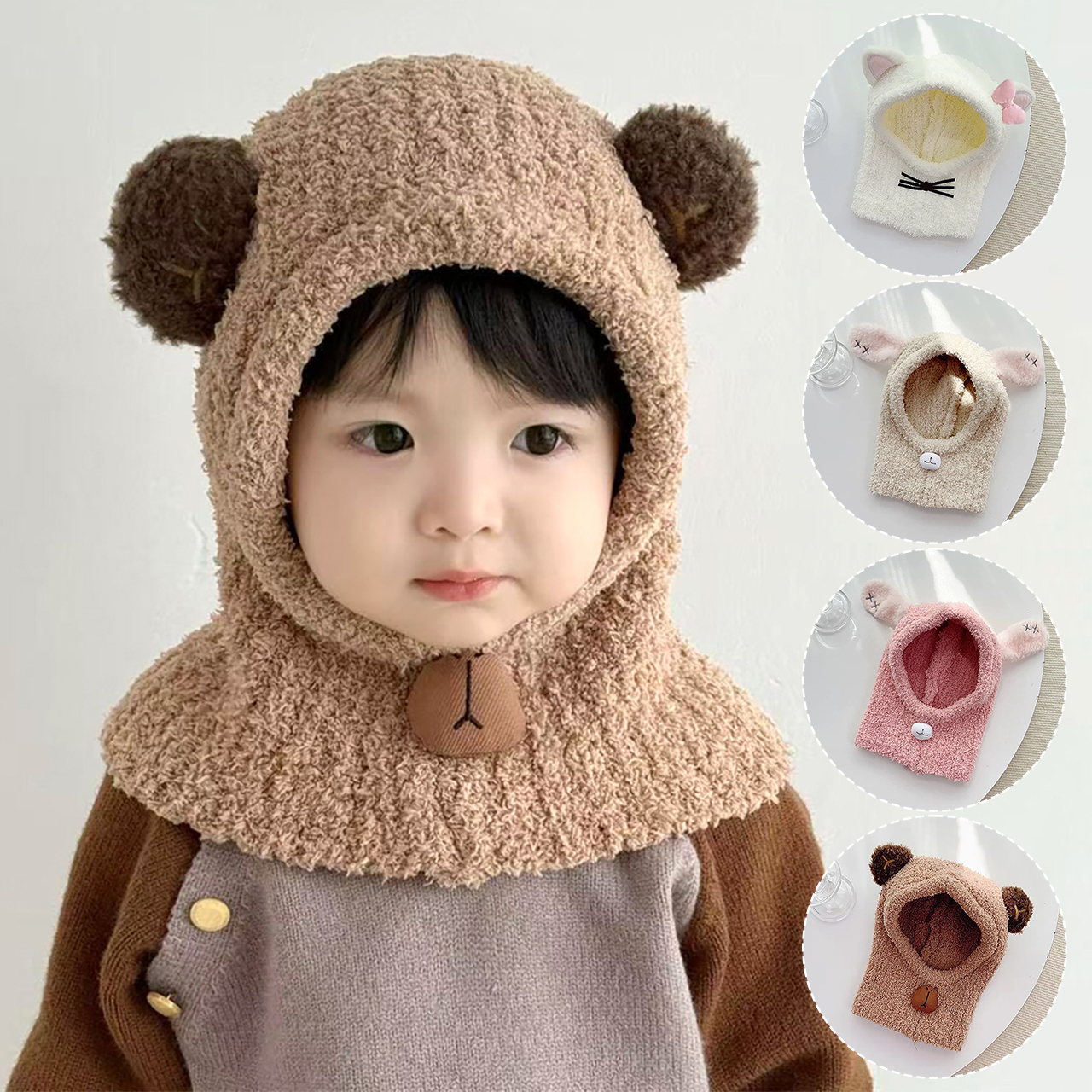 Cartoon Children Balaclava Hea - đánh giá và giá Knit Beanie Hat Warm