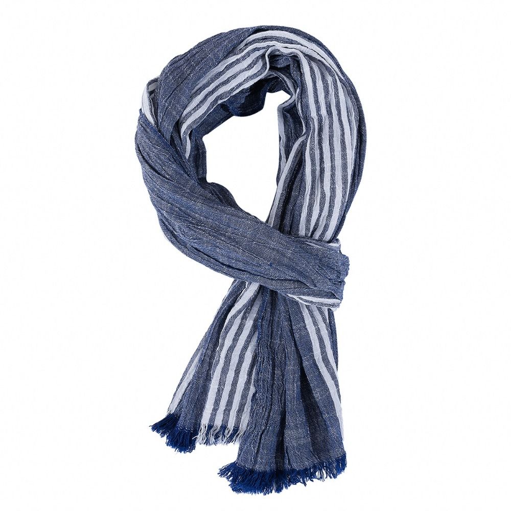 Cotton Linen Yarn-dyed Winter  - đánh giá và giá Wool Scarf Men
