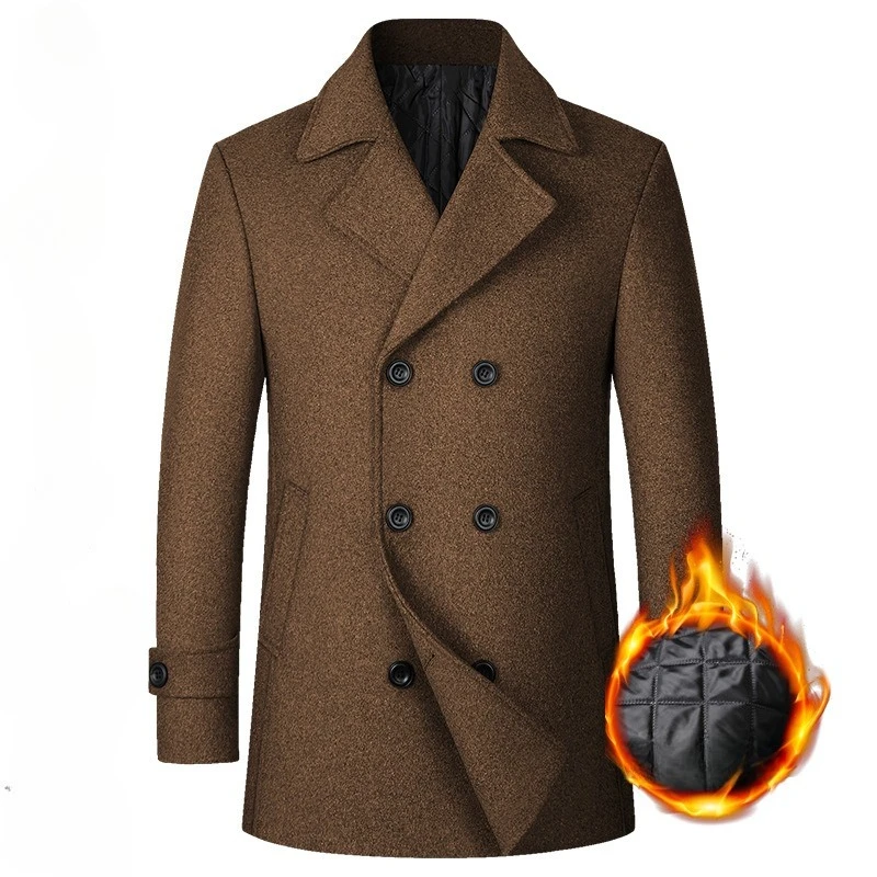 2026 Men's Double Breasted Woo - đánh giá và giá Wool Coat Peacoat