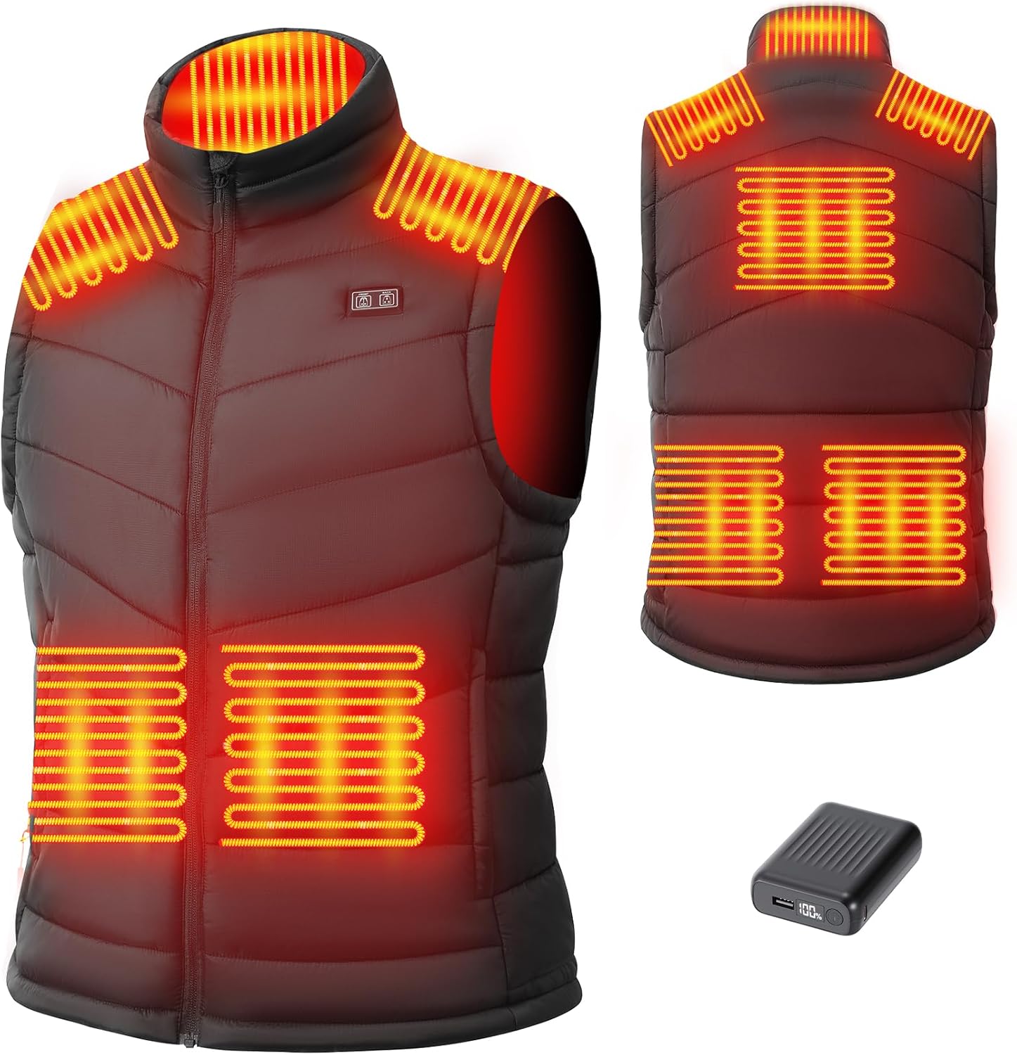 Men's Heated Vest with 18400mA - đánh giá và giá Heated Vest Battery