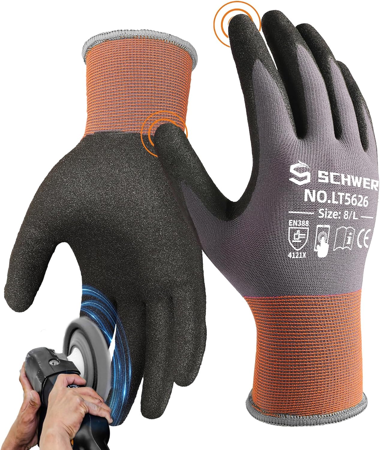 6 Pairs Heavy Duty Work Gloves - đánh giá và giá Touch Screen Gloves