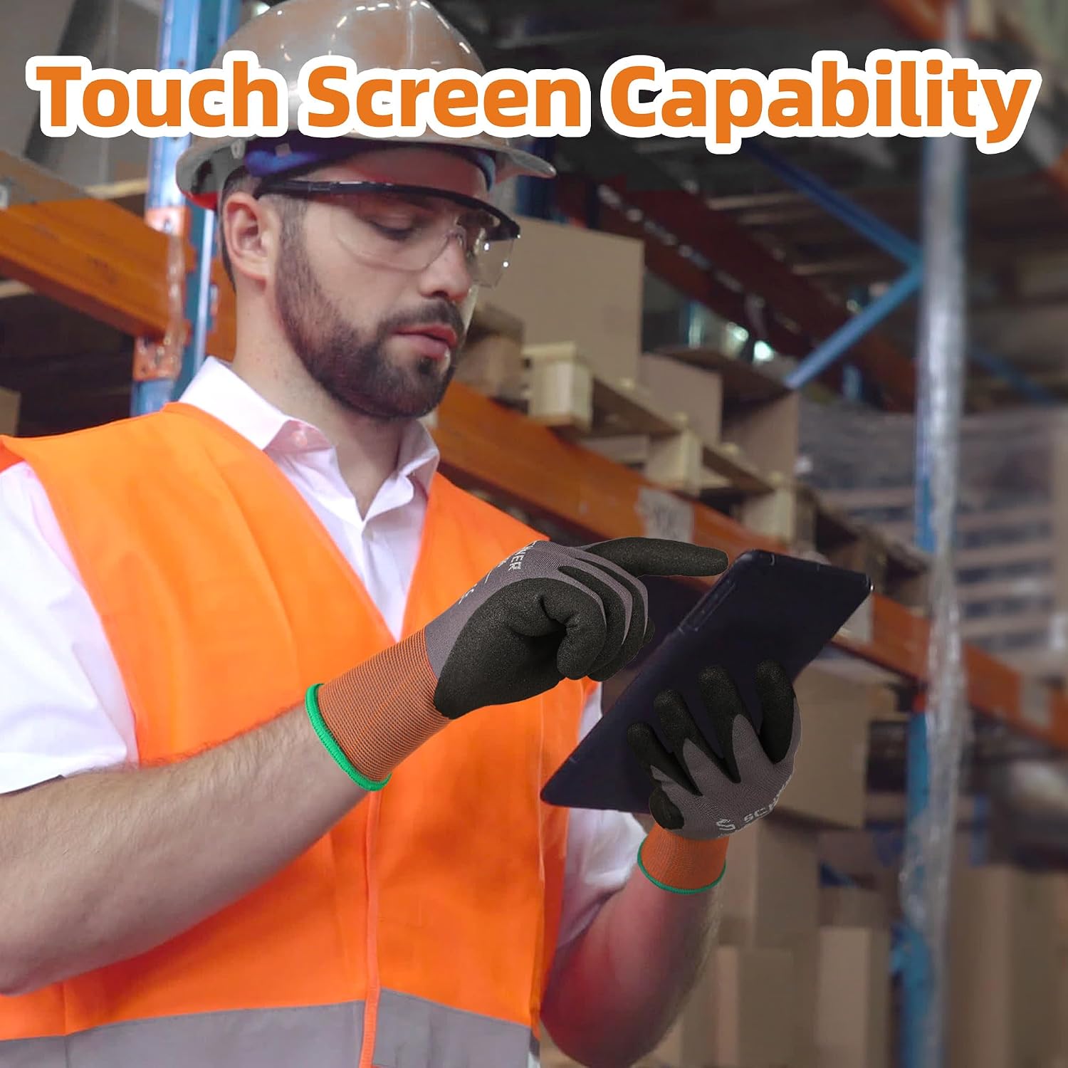 6 Pairs Heavy Duty Work Gloves - đánh giá và giá Touch Screen Gloves