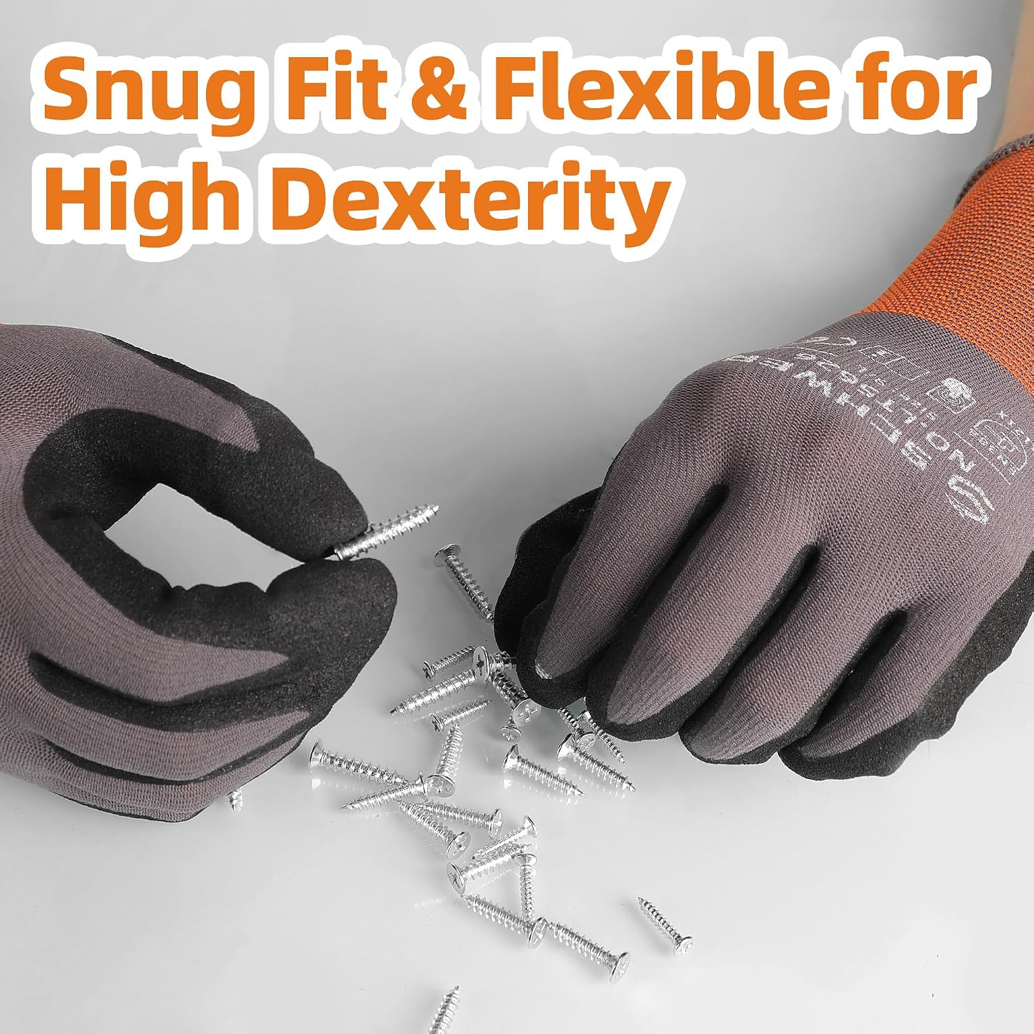 6 Pairs Heavy Duty Work Gloves - đánh giá và giá Touch Screen Gloves
