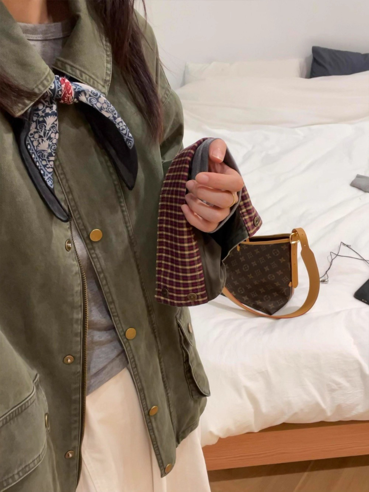 Vintage Army Green Denim Jacke - đánh giá và giá Down Jacket Packable