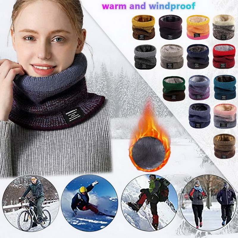 Winter Women Men's Knitted Gra - đánh giá và giá Wool Scarf Men