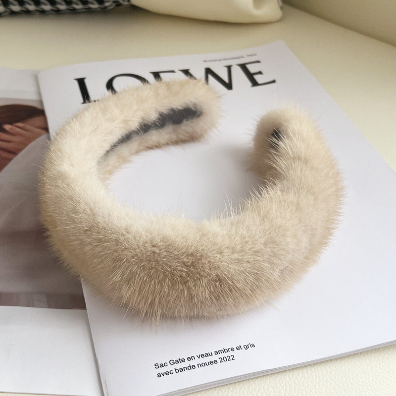 Real Mink Fur Headband Natural - đánh giá và giá Winter Headband Fleece