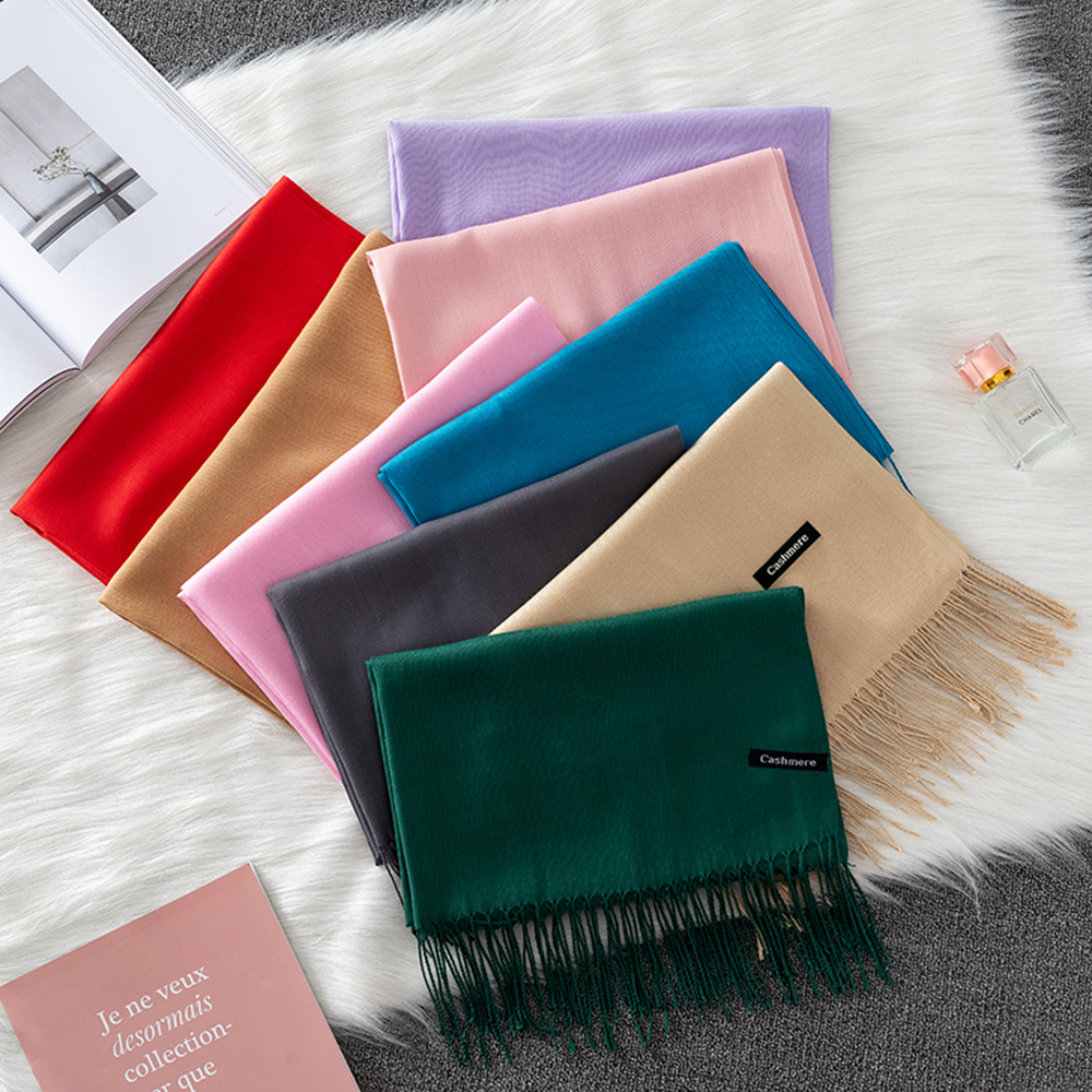Women Solid Scarf Cashmere Fee - đánh giá và giá Cashmere Pashmina Wrap