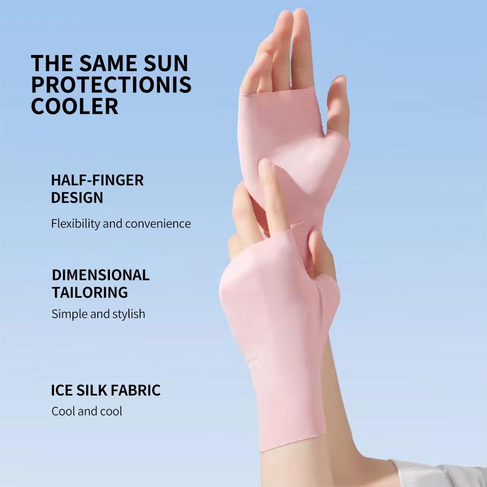 Fingerless Silky Ice Silk Sun  - đánh giá và giá Touch Screen Gloves