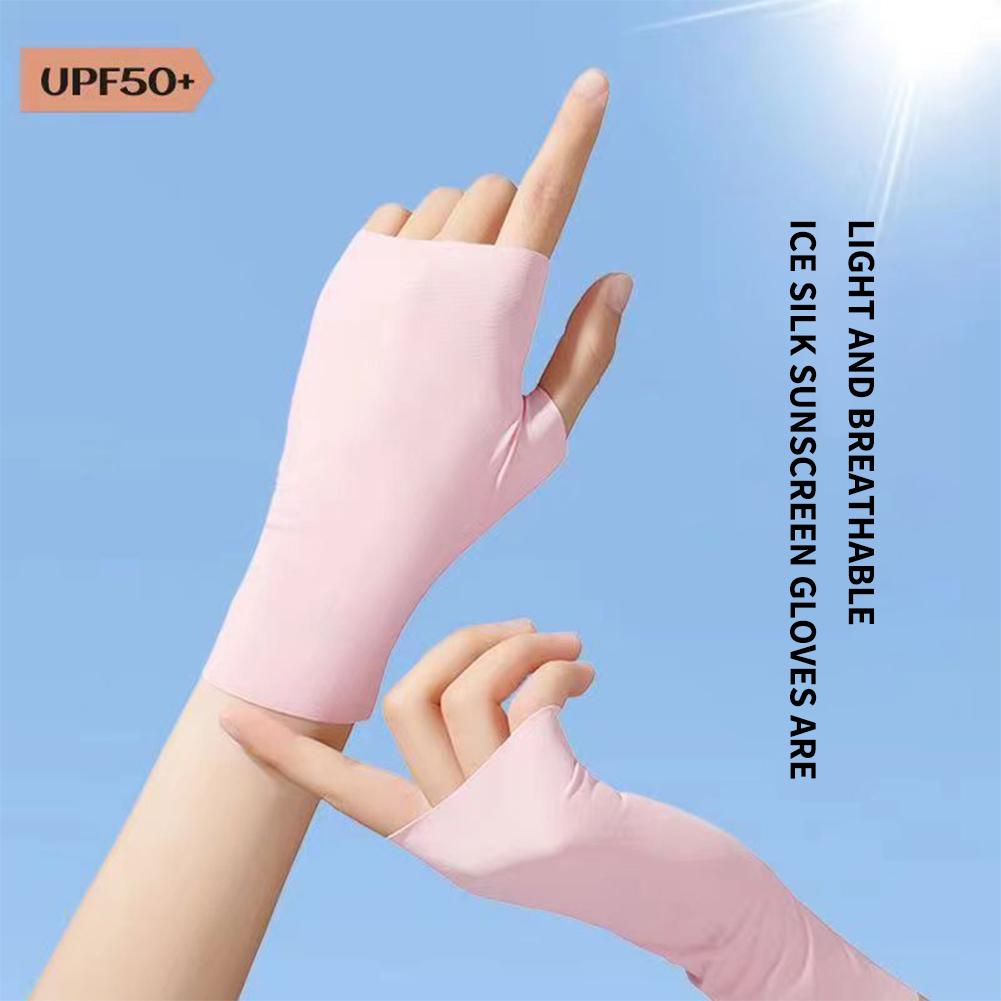 Fingerless Silky Ice Silk Sun  - đánh giá và giá Touch Screen Gloves