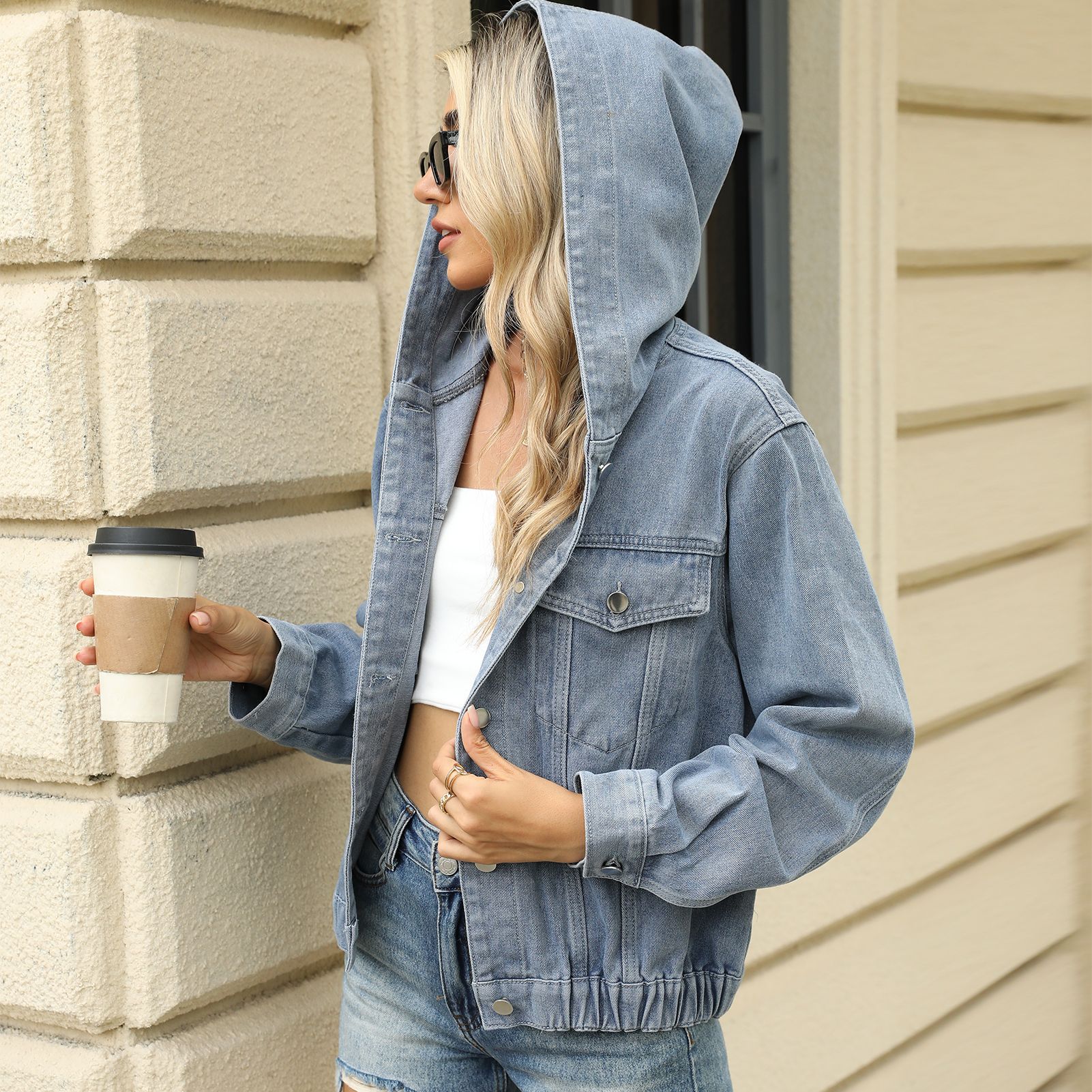 Women Denim Jacket Hooded Coat - đánh giá và giá Down Jacket Packable