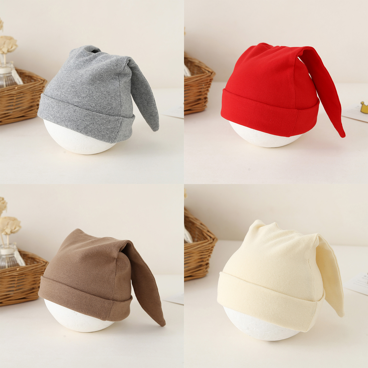 Cute Lop-eared Newborn Fetal H - đánh giá và giá Knit Beanie Hat Warm