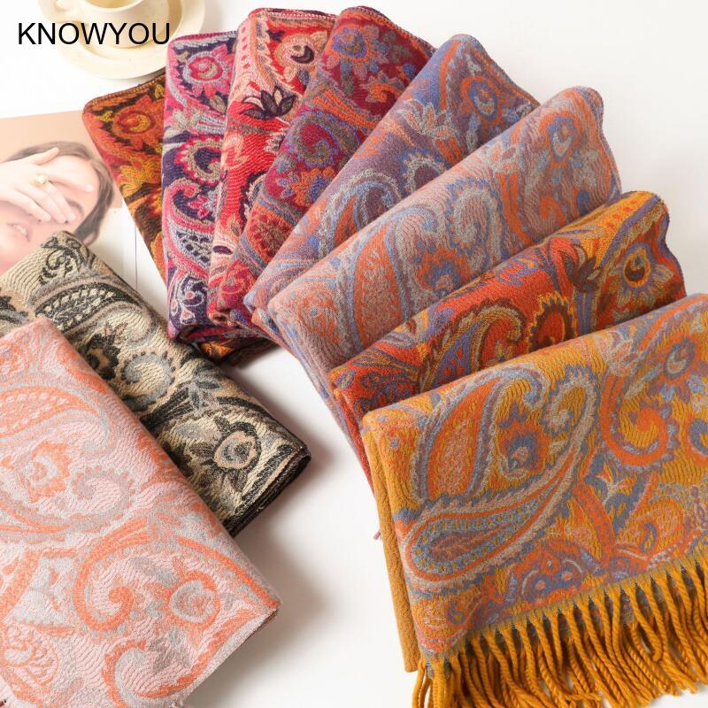 Reversible Jacquard Warm Cashm - đánh giá và giá Cashmere Pashmina Wrap