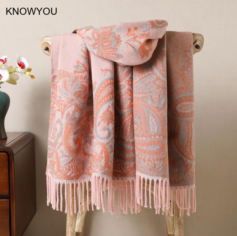 Reversible Jacquard Warm Cashm - đánh giá và giá Cashmere Pashmina Wrap